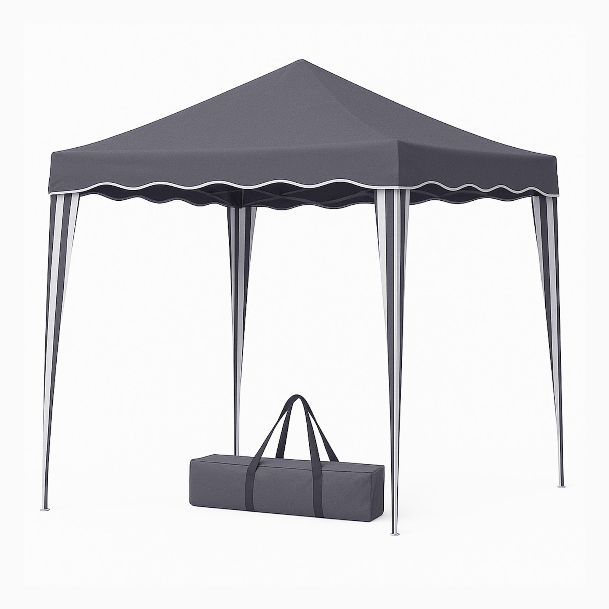 FALTPAVILLON 3 x 3 m ( Anthrazit ), wetterfestes und UV-Beständigs Pavillon mit Tragetasche - Anthrazit, Textil/Metall (300/250/300cm) - Bestlivings