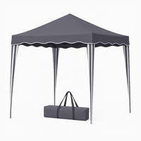 FALTPAVILLON 3 x 3 m ( Anthrazit ), wetterfestes und UV-Beständigs Pavillon mit Tragetasche - Anthrazit, Textil/Metall (300/250/300cm) - Bestlivings