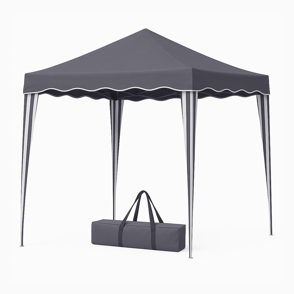 FALTPAVILLON 3 x 3 m ( Anthrazit ), wetterfestes und UV-Beständigs Pavillon mit Tragetasche - Anthrazit, Textil/Metall (300/250/300cm) - Bestlivings