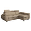 ECKSOFA Boston Mini, Seite: Rechts - 2R+LC - Chromfarben/Beige, Holz/Textil (255/170cm) - MIRJAN24