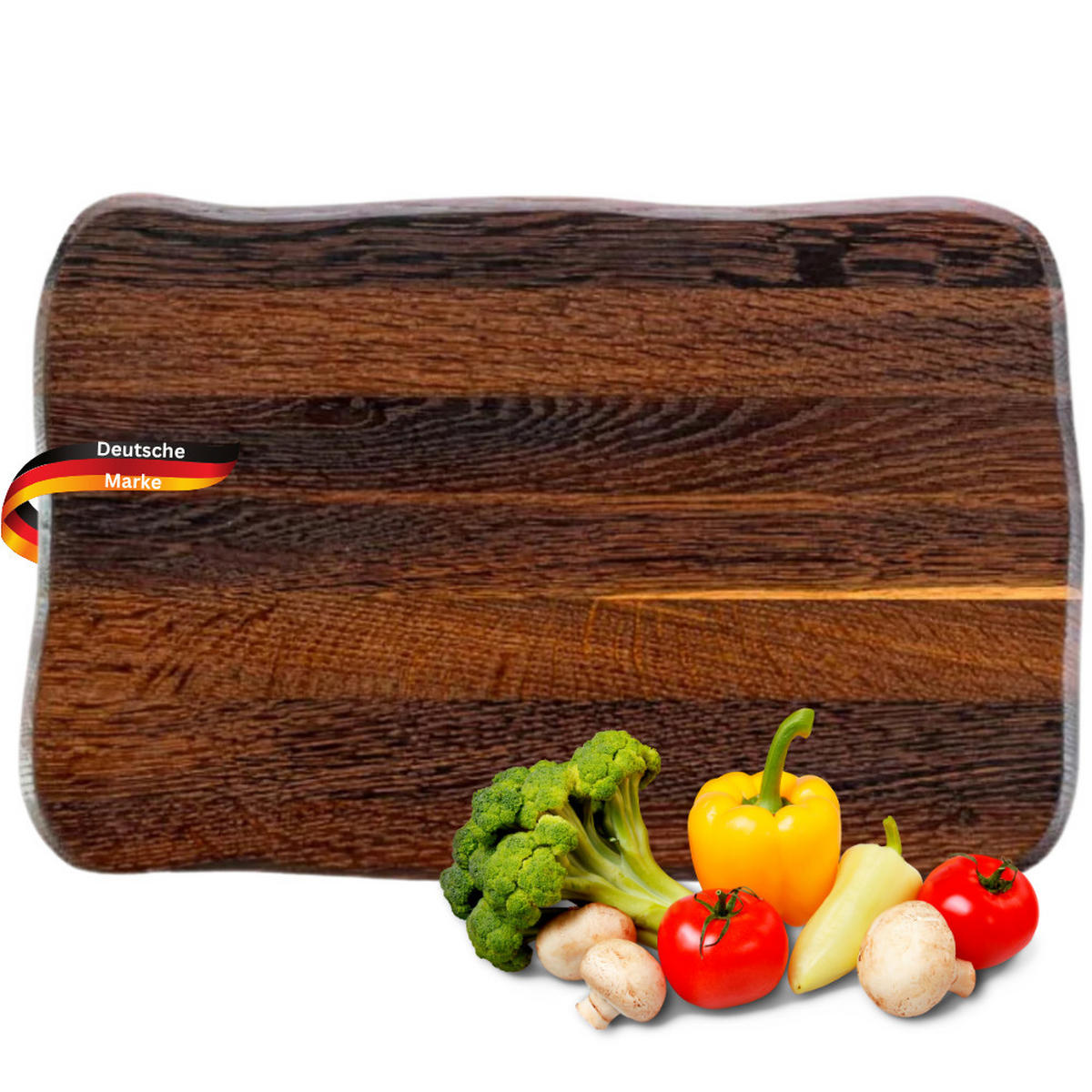 SCHNEIDEBRETT Holz groß DOLU klingenschonend 30x20x3 cm Dunkelbraun - Dunkelbraun, Holz (30/20cm) - DELUKE