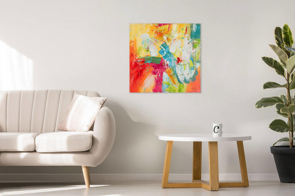 LEINWANDBILD 80/80 cm - Multicolor, Textil (80/80cm) - KUNSTLOFT