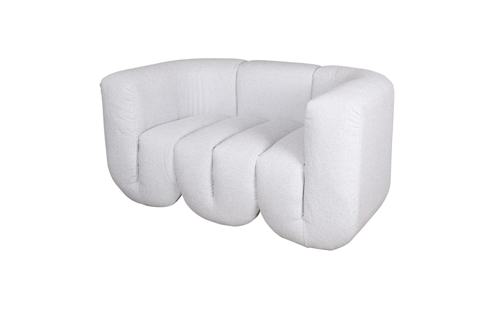 SOFA NUA Weiß 150x85x75 cm - Weiß, Textil (150/75/85cm) - FURNLUX