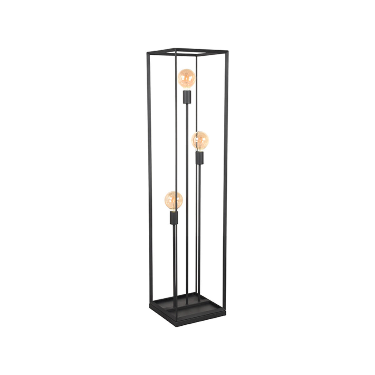 STEHLEUCHTE Tetto Schwarz 30/30/135 cm - Schwarz, Metall (30/30/135cm) - LABEL51