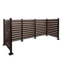 ALU MÜLLTONNEN-ZAUN Braun - Braun, Metall (300/130/110cm) - MCW