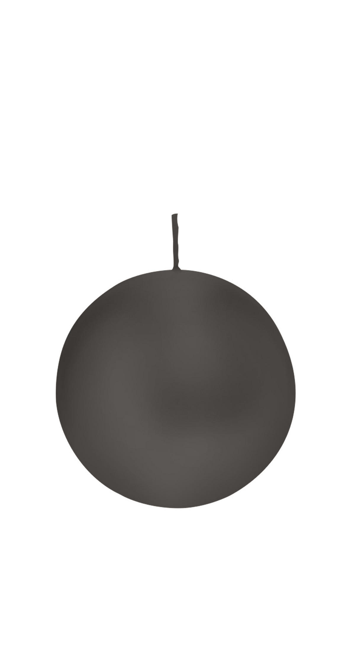 KUGELKERZEN Grau Ø 80 mm, 6 Stück - Grau, Paraffin (8/8/8cm) - Wiedemann Kerzen