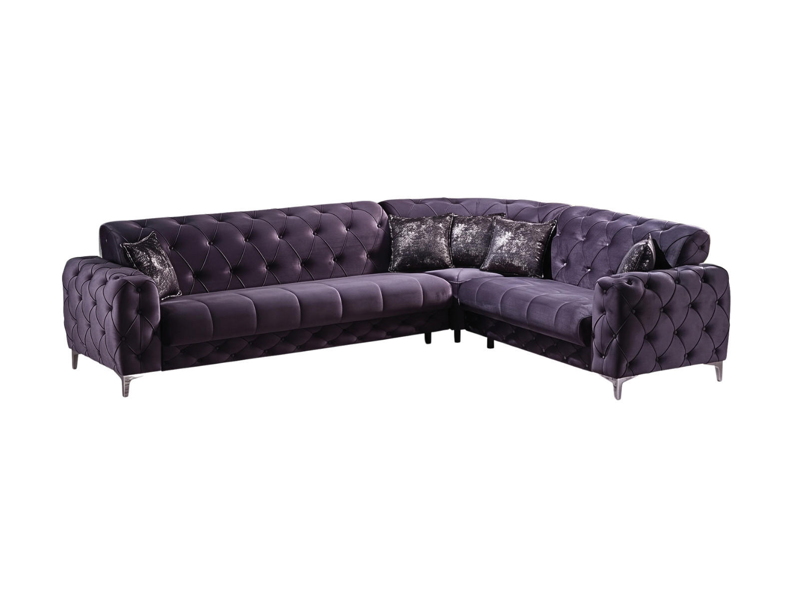 ECKSCHLAFSOFA Acelya Anthrazit - Langer Schenkel Links - Anthrazit, Holzwerkstoff/Kunststoff (315/245cm)