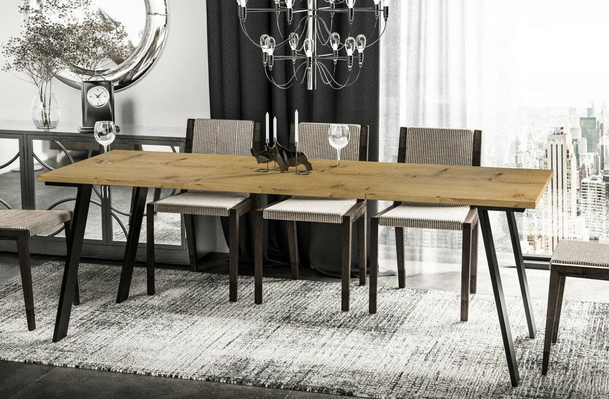 ESSTISCH Liwia ausziehbar bis 210 cm - Eiche Artisan, Holzwerkstoff (130/80/76cm) - Endo-Moebel