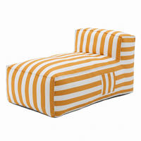 OUTDOOR Ottomane - Sitzsack SOFT mit Rückenlehne für Garten & Terrasse, Gelb - Gelb, Textil (70/75/150cm) - Muffo