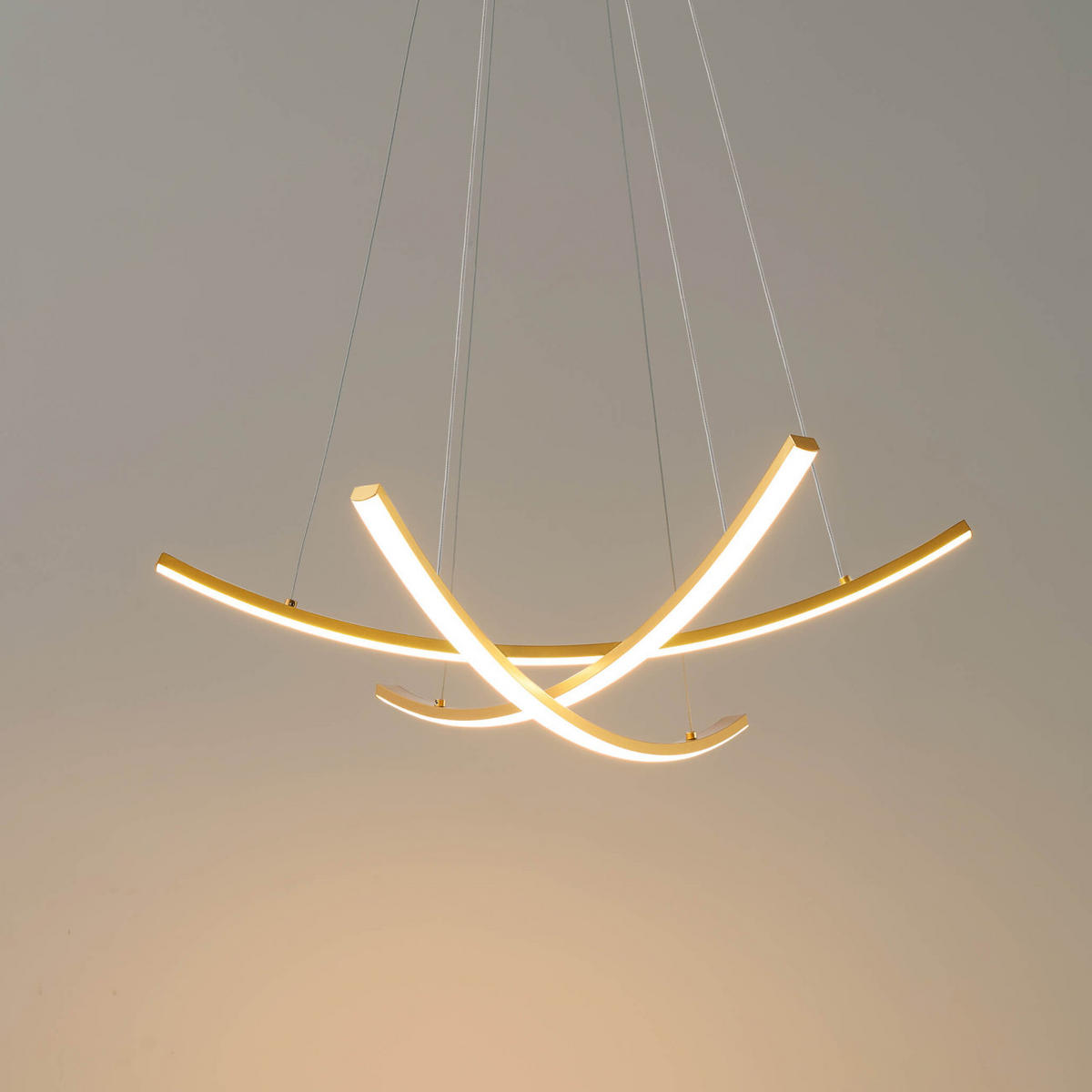 HÄNGELEUCHTE Heidi, Gold / Messing, 16cm - Goldfarben, Metall (130/60/16cm) - KOSILUM