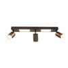STRAHLER Bocholt 3-flammig 51/8/16.9 cm - Schwarz, Metall (51/8/16.9cm) - Nettlife