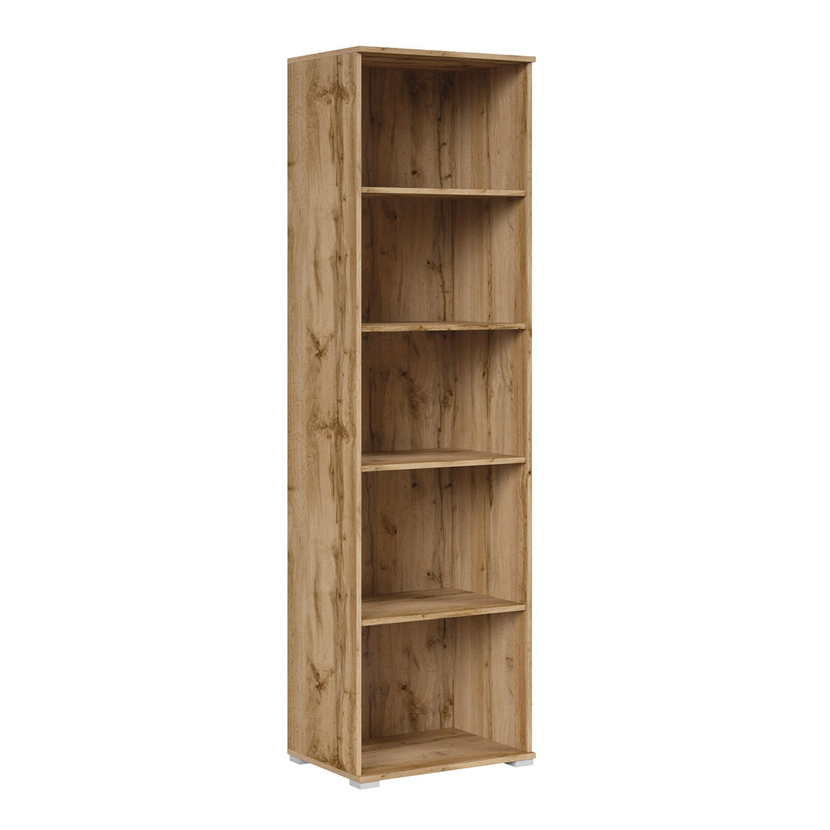 BÜCHERREGAL Selma Weiß und Holz - Weiß, Holzwerkstoff (56/195/41cm) - Petits-meubles