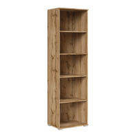BÜCHERREGAL Selma Weiß und Holz - Weiß, Holzwerkstoff (56/195/41cm) - Petits-meubles