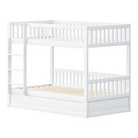 ETAGENBETT 90x200 cm aus Massivholz mit Hydraulik-Lagersystem - Weiß - Weiß, Holz (90/200cm) - KOMHTOM