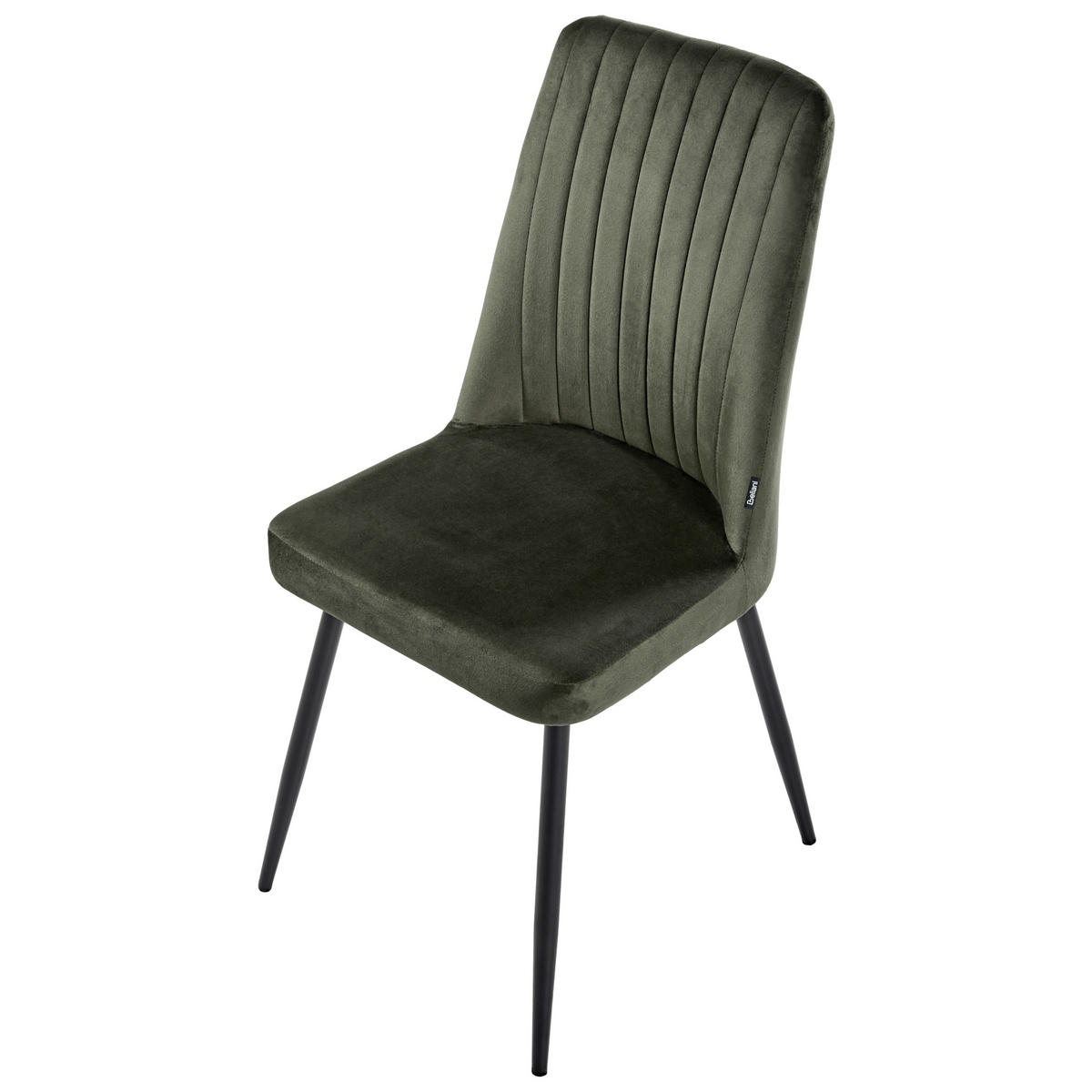 ÉTKEZŐSZÉK 4 darabos Szett Olívazöld Kirby - fekete/zöld, textil (47/91/49cm) - Beliani