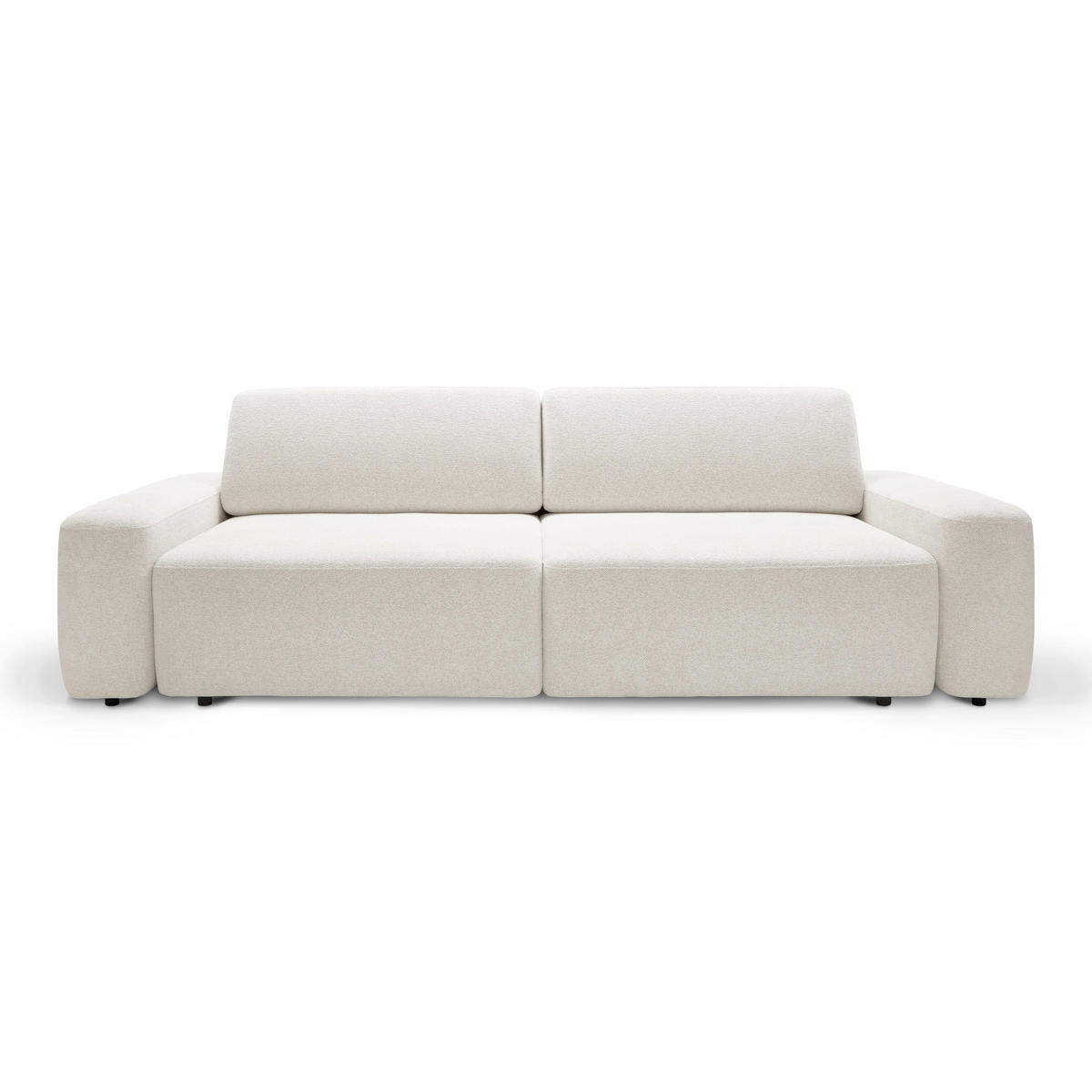 SOFA Bamby Morgentau - Hellgrau, Textil (257/82/105cm) - Pillovely