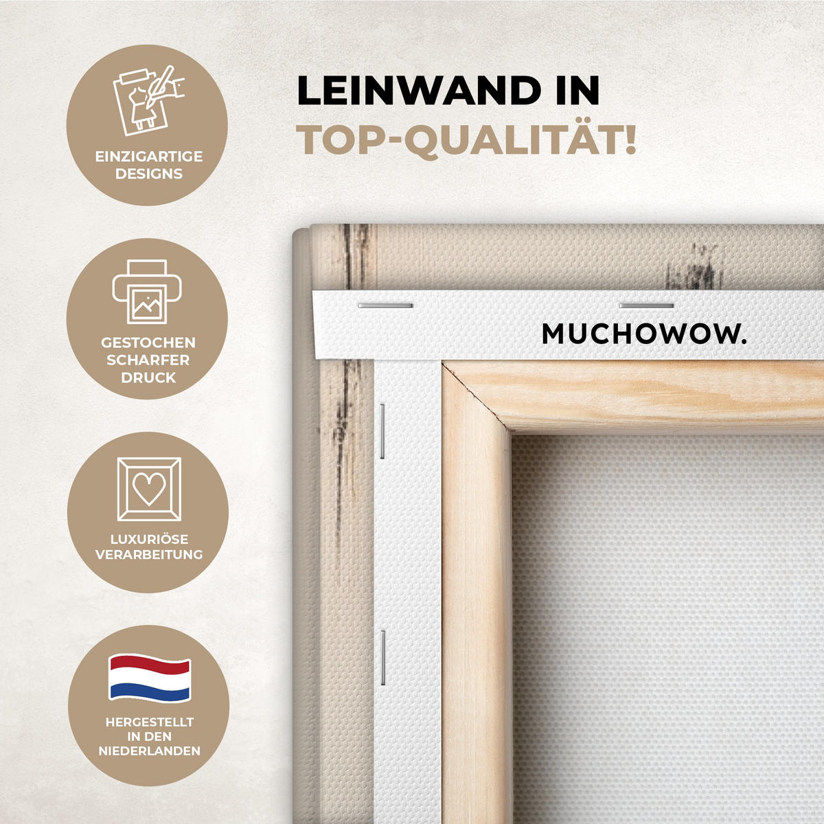 LEINWANDBILD Frau - Hut - Farbe Deko Groß 90x140 cm - Goldfarben, Textil (90/140cm) - MuchoWow