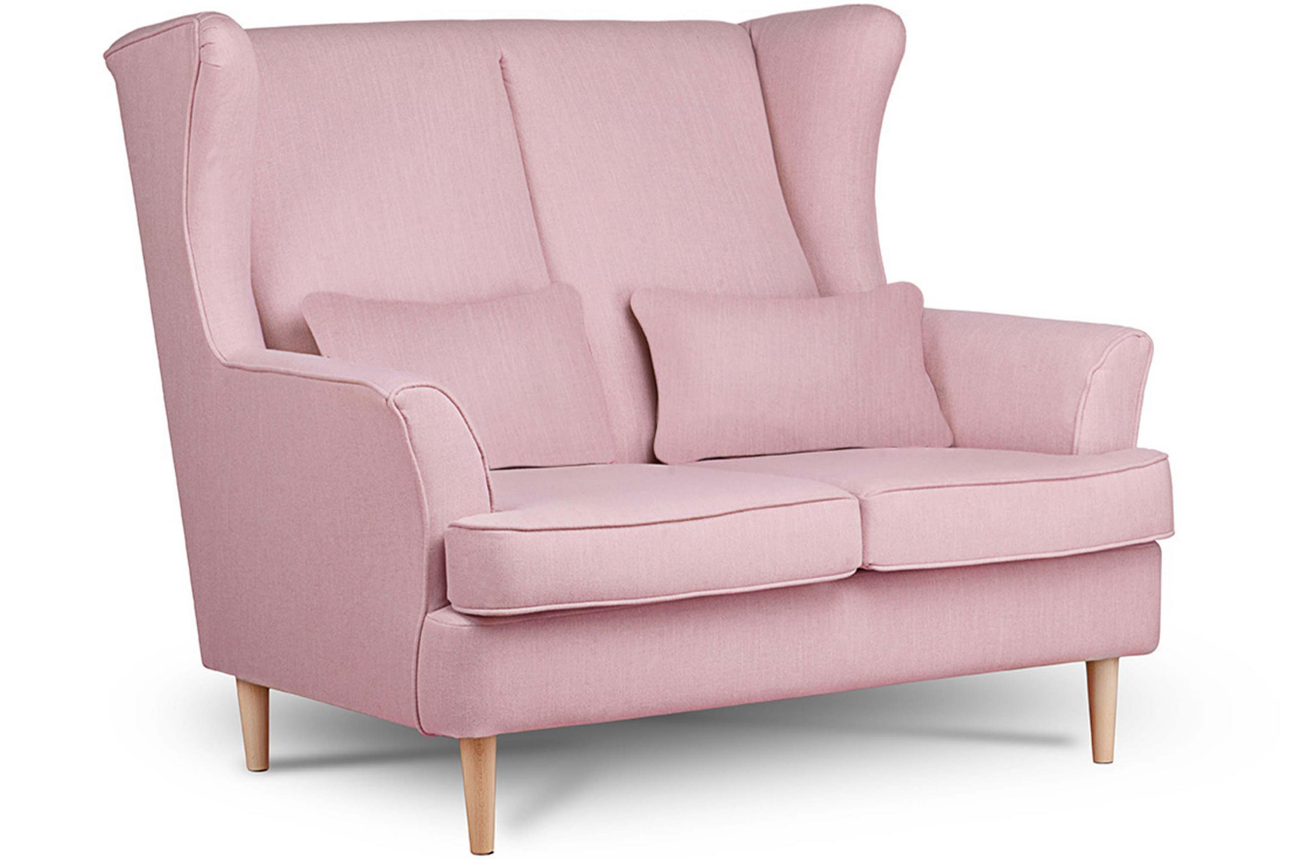 DOPPELSESSEL STRALIS Klassische Stil, Rosa - Pink, Textil (136/106/96cm) - KONSIMO®