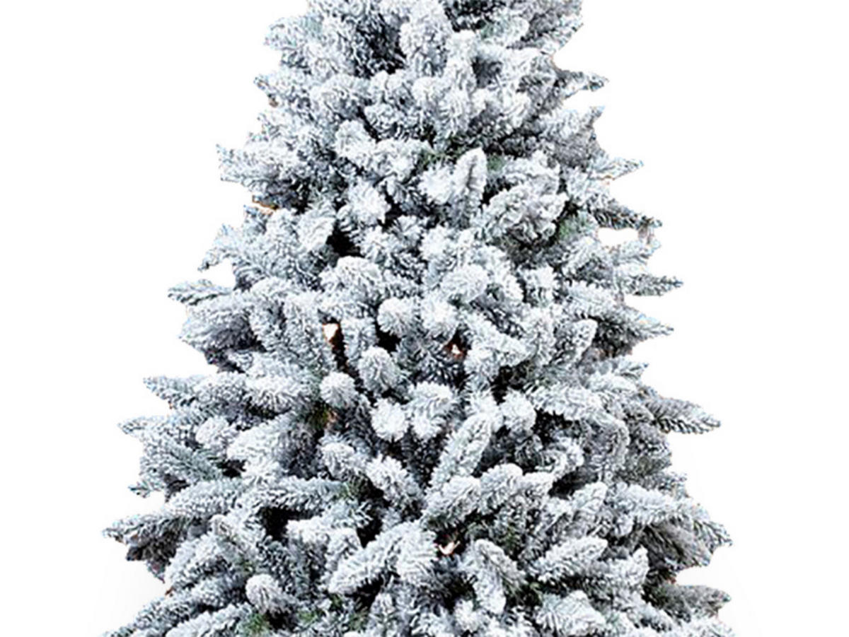 LAALU WEIHNACHTSBAUM geschmückt künstlich mit 139 Stk Kugeln POLAR WHITE 270 cm mit Metallständer - Silberfarben/Weiß, Kunststoff (270cm) - LAALU