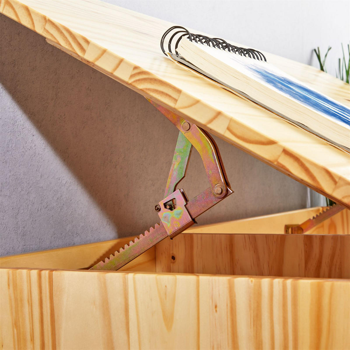 SCHREIBTISCH KEVIN - Naturfarben/Grau, Holz (115/73/60cm) - IDIMEX