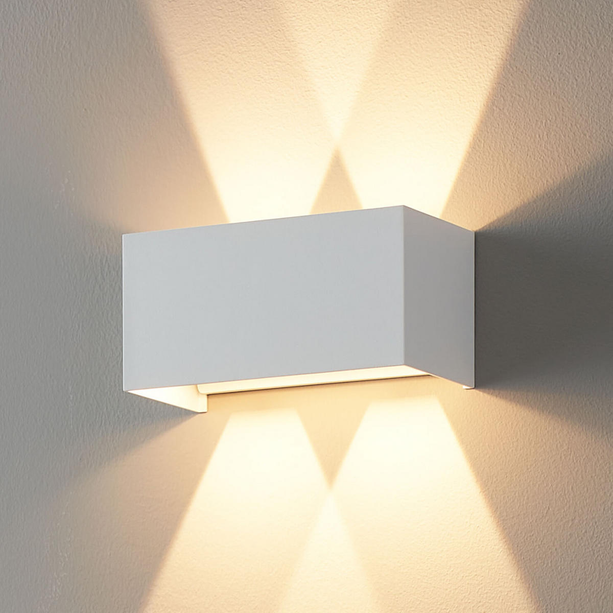 WANDLEUCHTE Cubic, Weiß, 20cm, Dimmbar - Weiß, Metall (10/10/20cm) - KOSILUM
