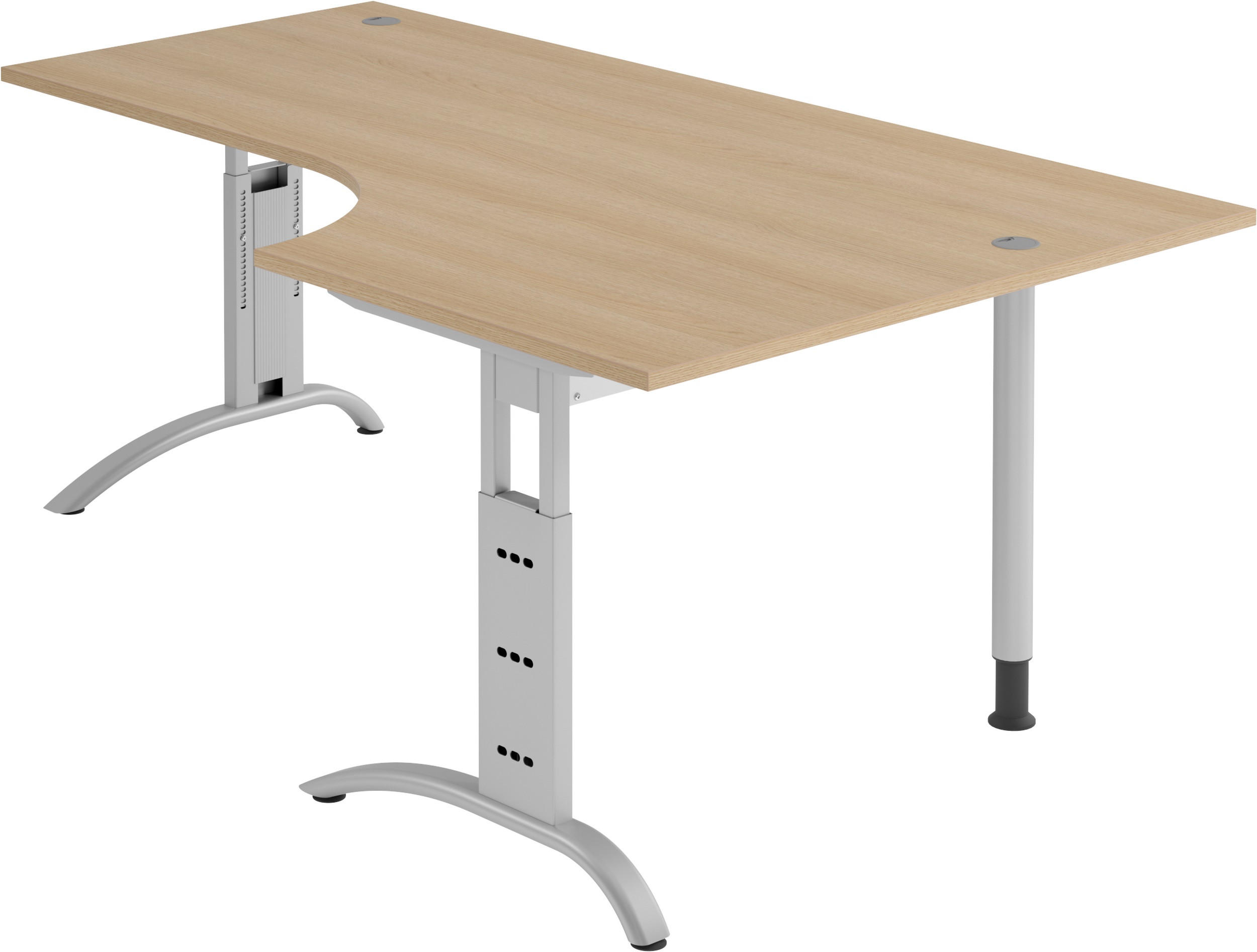 SCHREIBTISCH Serie-F 120/200/74 cm in Eichefarben - Eichefarben, Holzwerkstoff (120/200/74cm) - bümö