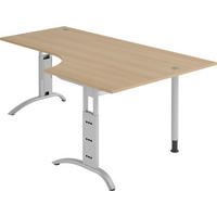SCHREIBTISCH Serie-F 120/200/74 cm in Eichefarben - Eichefarben, Holzwerkstoff (120/200/74cm) - bümö
