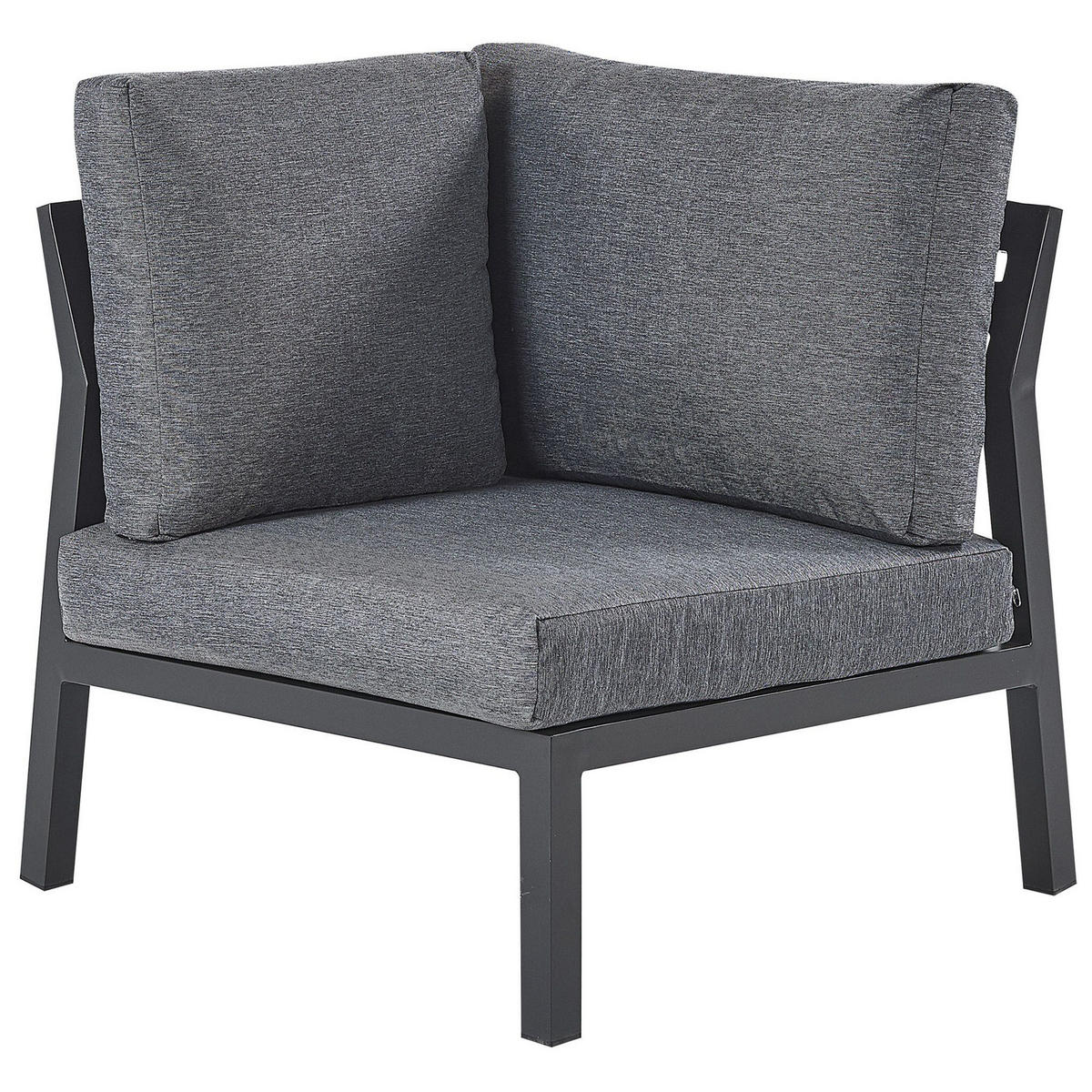 LOUNGE-SET schwarz Vizzini - Schwarz, Metall - Beliani