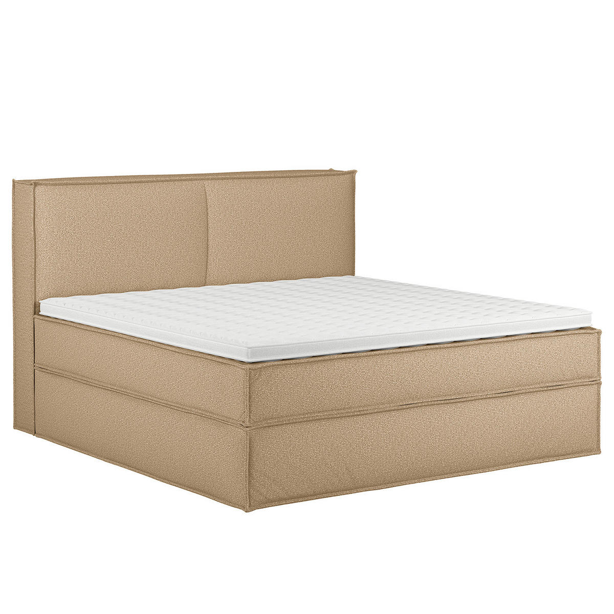 BOXSPRINGBETT mit Kopfteil - Premium - Beige, Textil (180/200cm) - home24