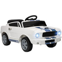 ELEKTROAUTO DE-06156 Ford Shelby lizenziert mit 2,4G Fernbedienung Weiß - Weiß, Kunststoff/Metall (97/51.5/46.5cm) - ComfortXL