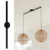AUFHÄNGESYSTEM für zwei Hängelampen - Twin - 110cm - Mattschwarz - Verstellbare Lampenaufhängung - Pendelleuchten Schieben und Drehen - Schwarz, Metall (110/3/2cm) - Lightswing®