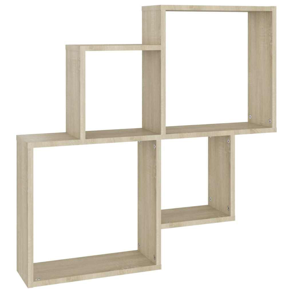 vidaXL Wandregal Sonoma Eiche 80x78.5x15 cm