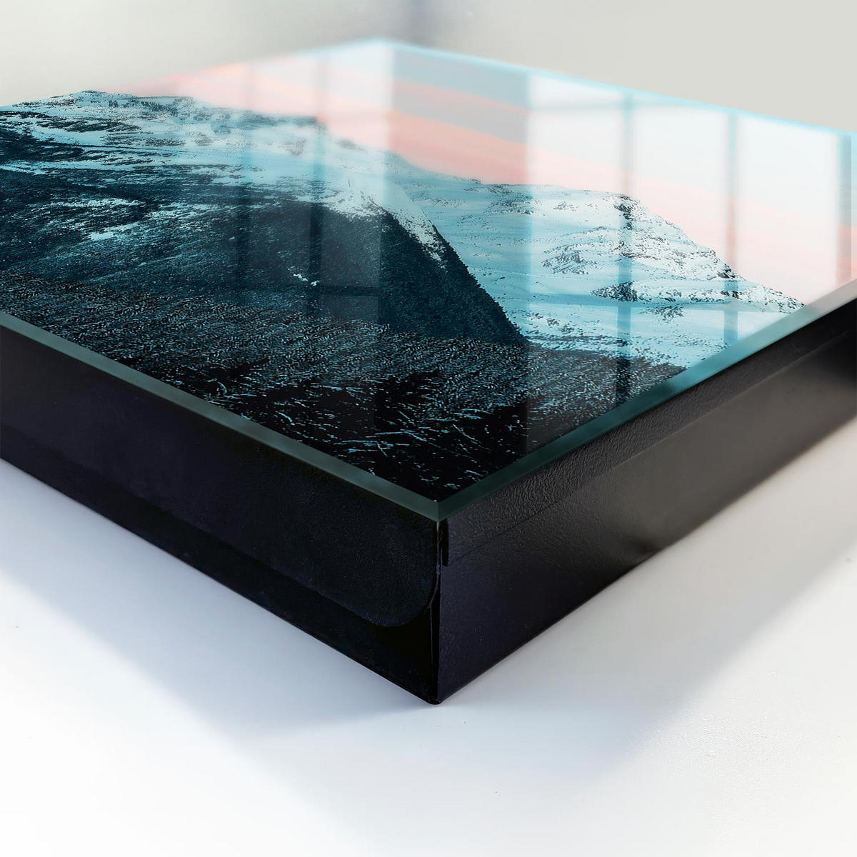 SCHLÜSSELBOX Schwarz 30x30 cm- Türöffnung nach rechts - Bergfrieden - Weiß, Metall (30/30/5cm) - TULUP