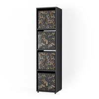 DĚLICÍ STĚNA Ludus Černá - černá, kompozitní dřevo (142.5/36.2/33cm) - Vicco