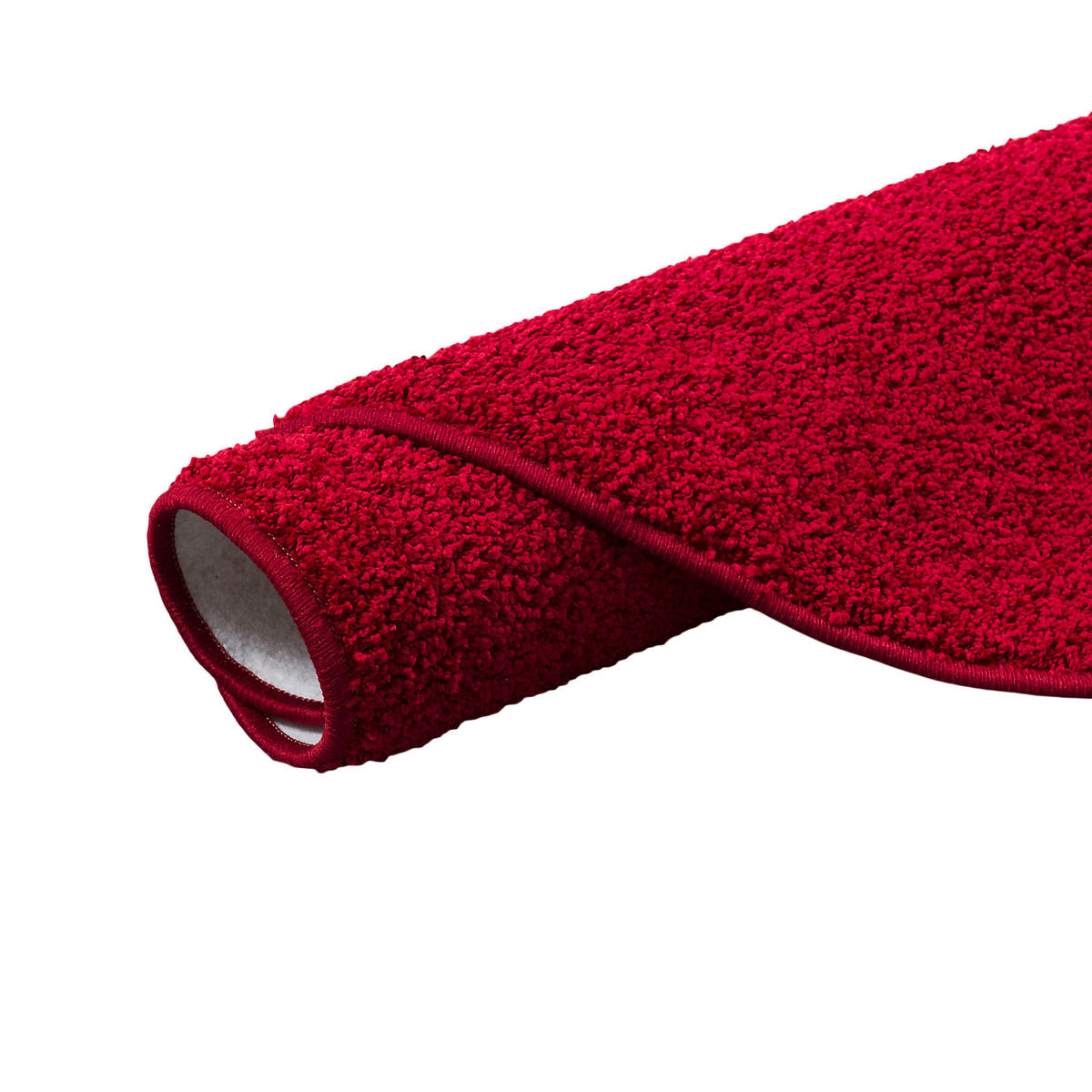 HOCHFLOR VELOURS TEPPICH COTTAGE RUND - Rot, Textil (133/133cm) - Snapstyle