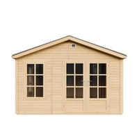 GARTENHAUS HOLZ M736A 370 x 480 cm - Naturfarben, Holz (382/267/512cm) - Timbela