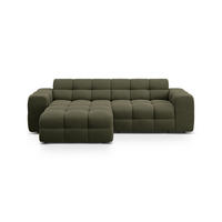 ECKSOFA links Kendal aus strukturiertem Stoff amazonasgrün 4 Sitzplätze - Waldgrün, Textil (173/256cm) - Micadoni