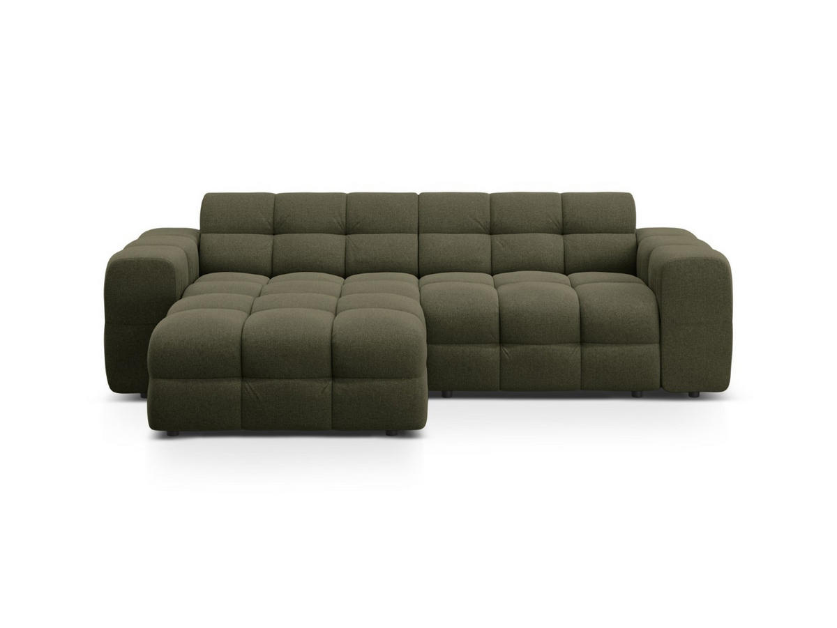 ECKSOFA links Kendal aus strukturiertem Stoff amazonasgrün 4 Sitzplätze - Waldgrün, Textil (173/256cm) - Micadoni