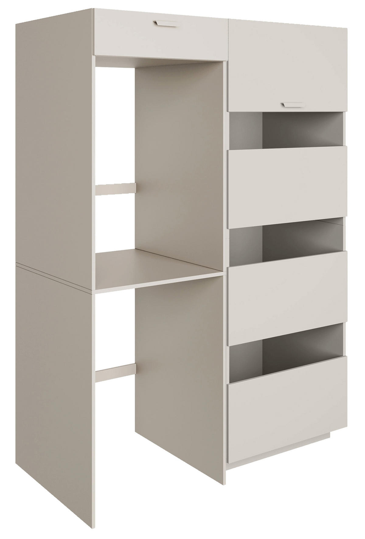 BADEZIMMERMÖBEL-SET Holv Kaschmirgrau 135 cm - Taupe, Holzwerkstoff/Metall (135/200/66cm) - Selsey