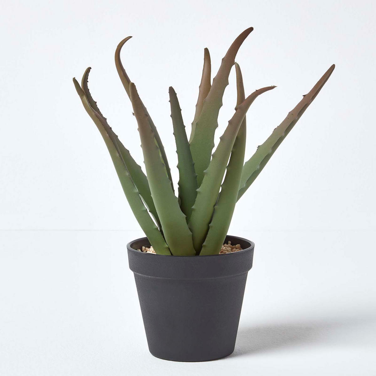 KUNSTPFLANZE Aloe vera im Deko-Topf, 30 cm - Grün, Kunststoff (30cm) - Homescapes