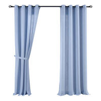 VORHANG 2ER SET »Essen« HxB 245x145 cm Blau - Blau, Textil (145/245cm) - Gardinenbox