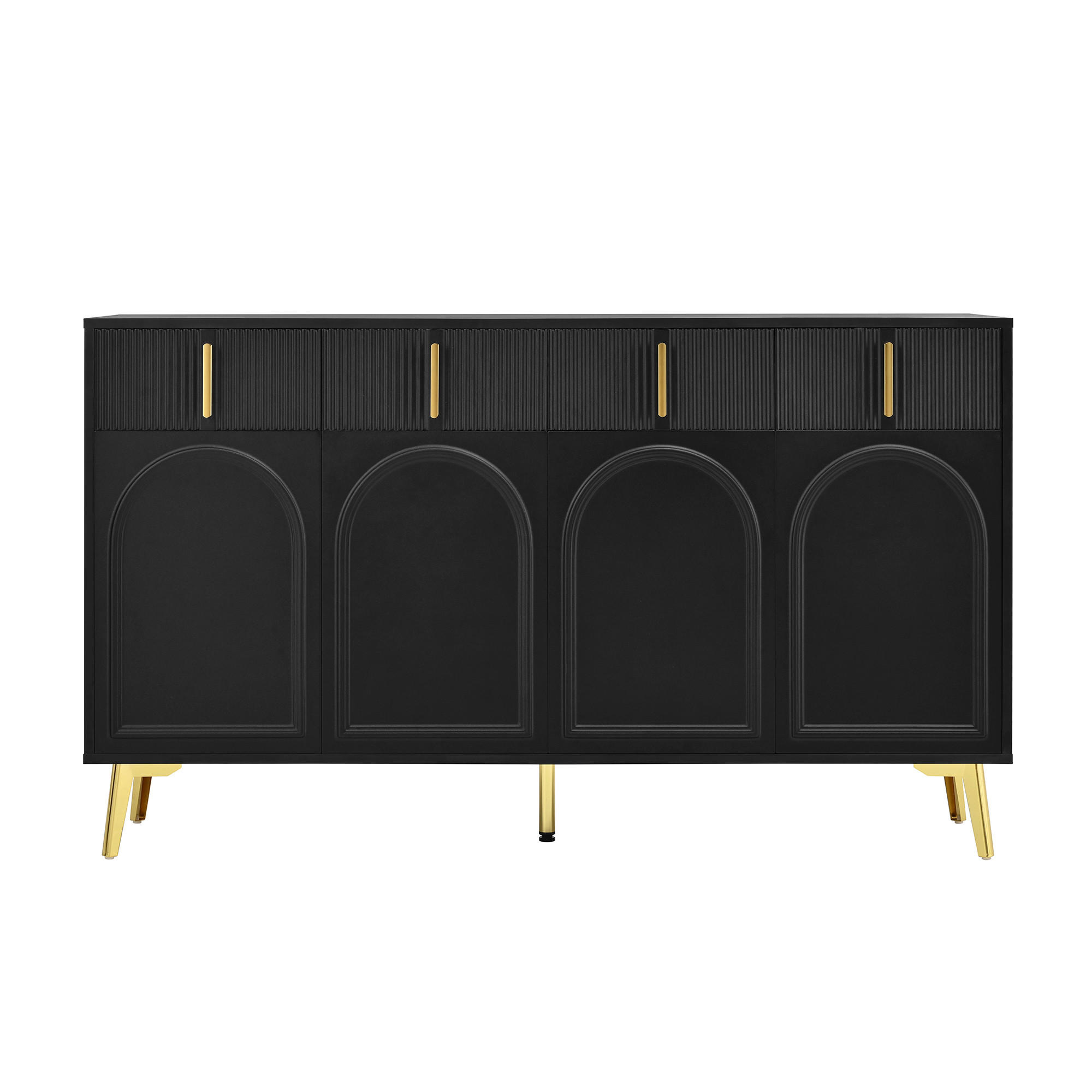 Pangivo Anrichte Schwarz 140x82x38 cm