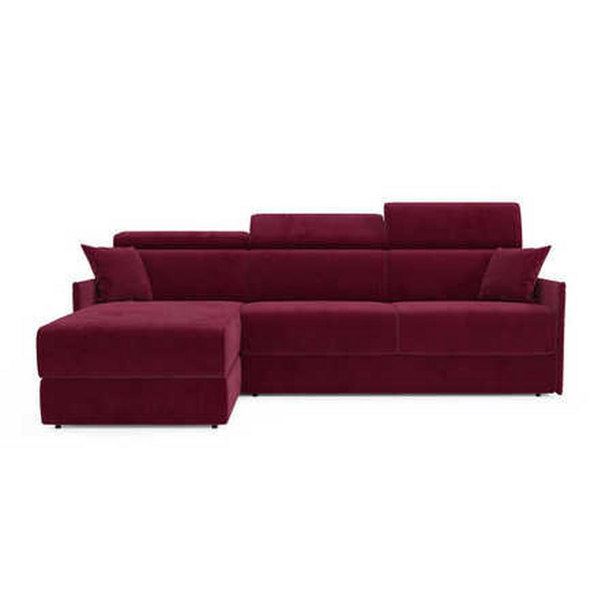 ECKSOFA Miryam - Bordeaux, Metall (252/98cm) - Divani.store