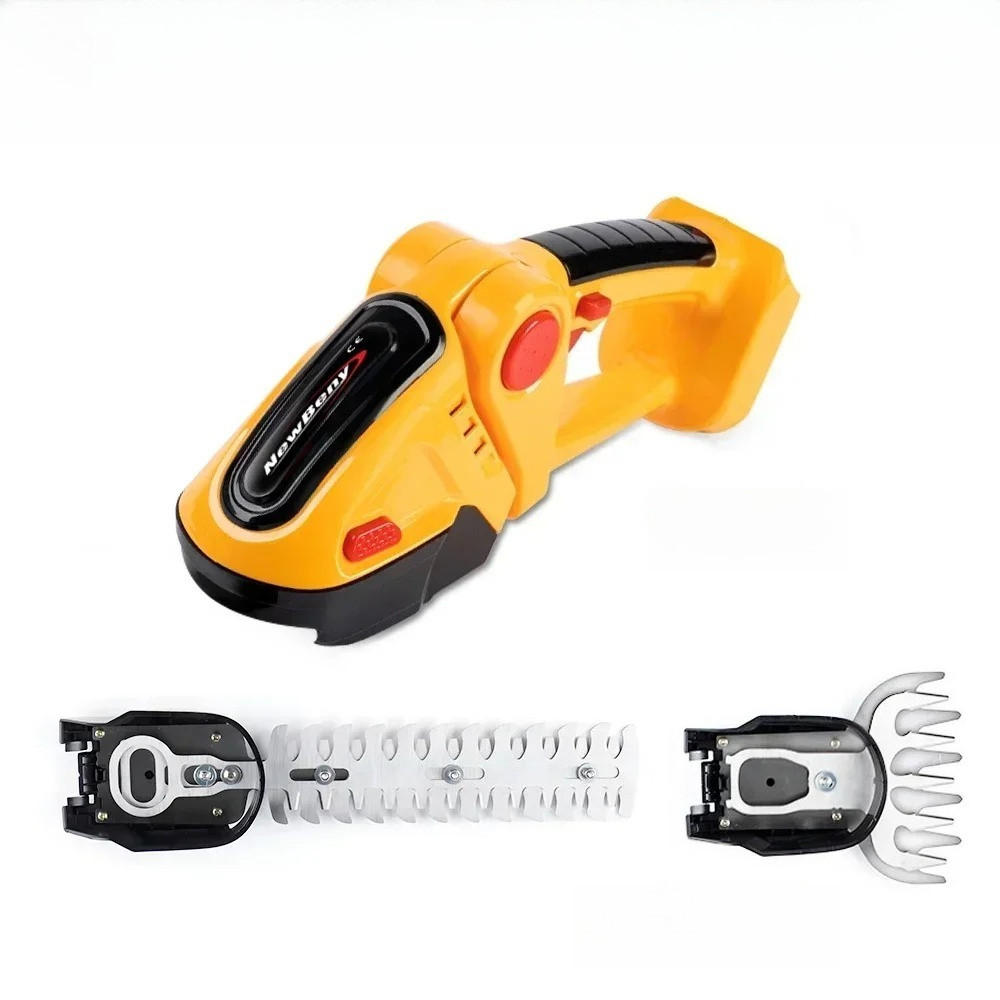 HECKENSCHERE 2-in-1 kabellos, tragbar, Elektrisch, Gelb, Ohne Akku - Gelb, Kunststoff (28.5/7cm) - Coonoor