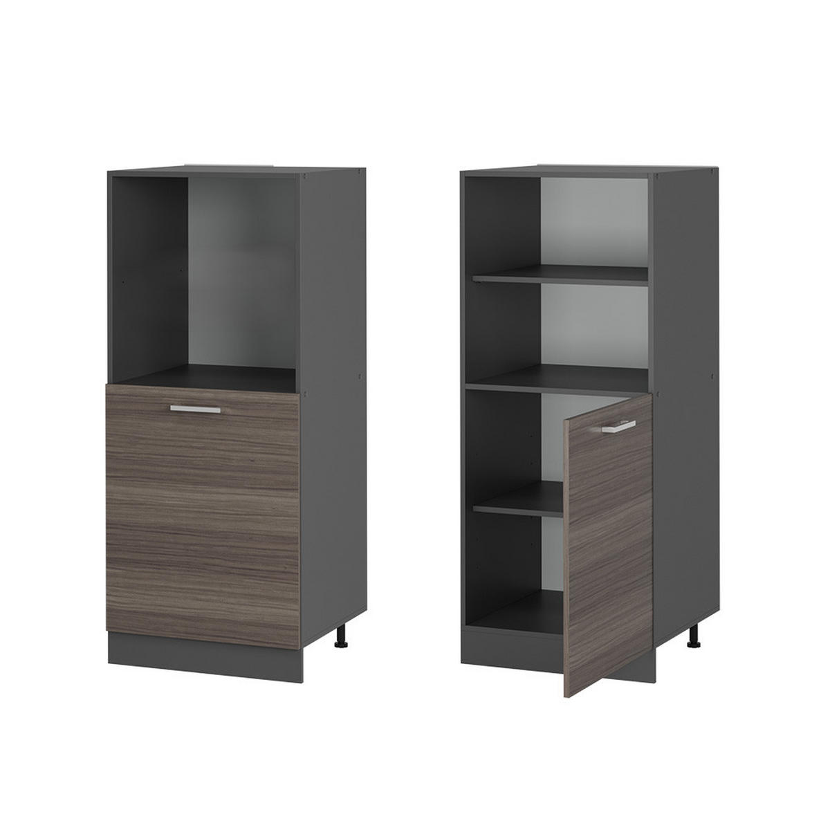 KUHINJSKA OMARICA R-Line Žlahtna siva - siva/antracit, leseni material (60/143/57cm) - Vicco