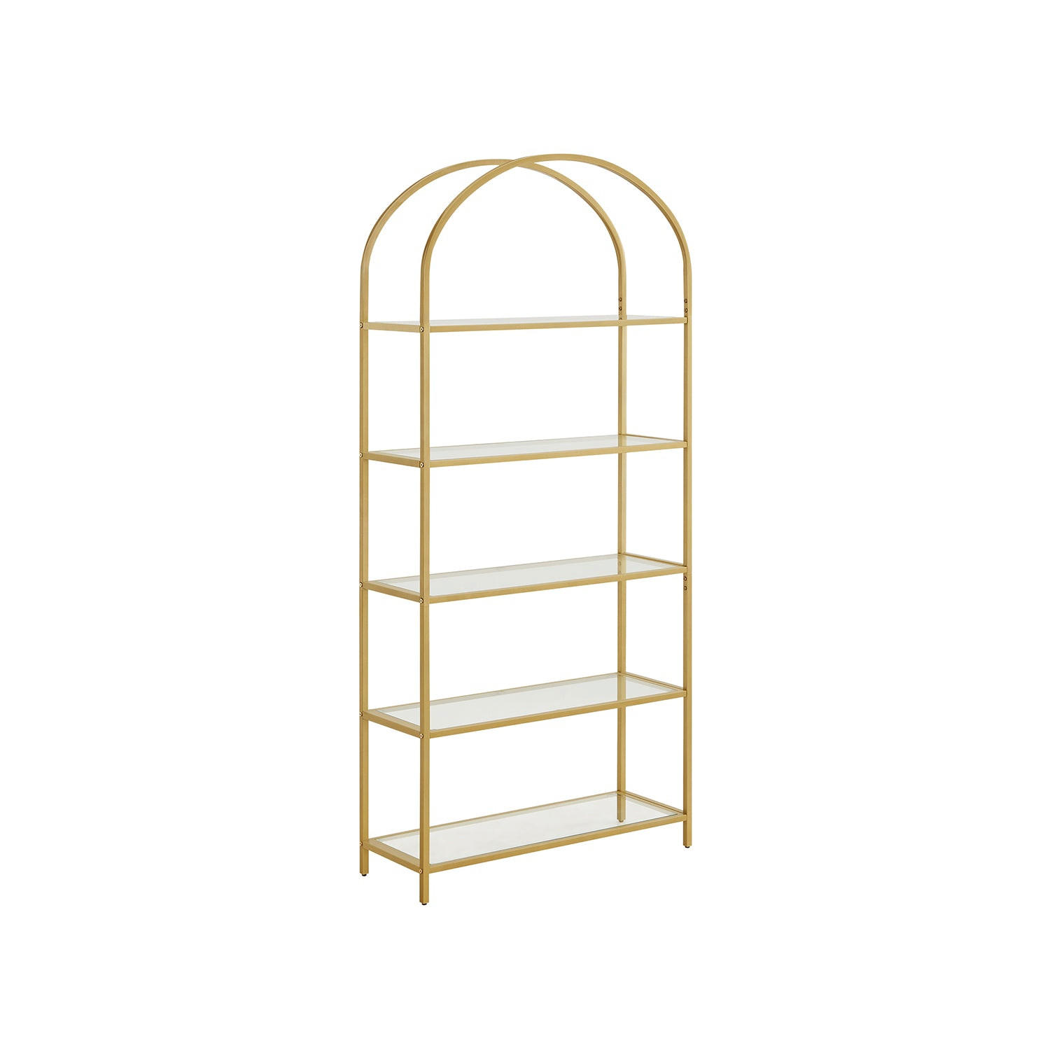 BÜCHERREGAL TRIPOLI - Goldfarben, Metall (83/183.5/30.2cm) - Hansiro