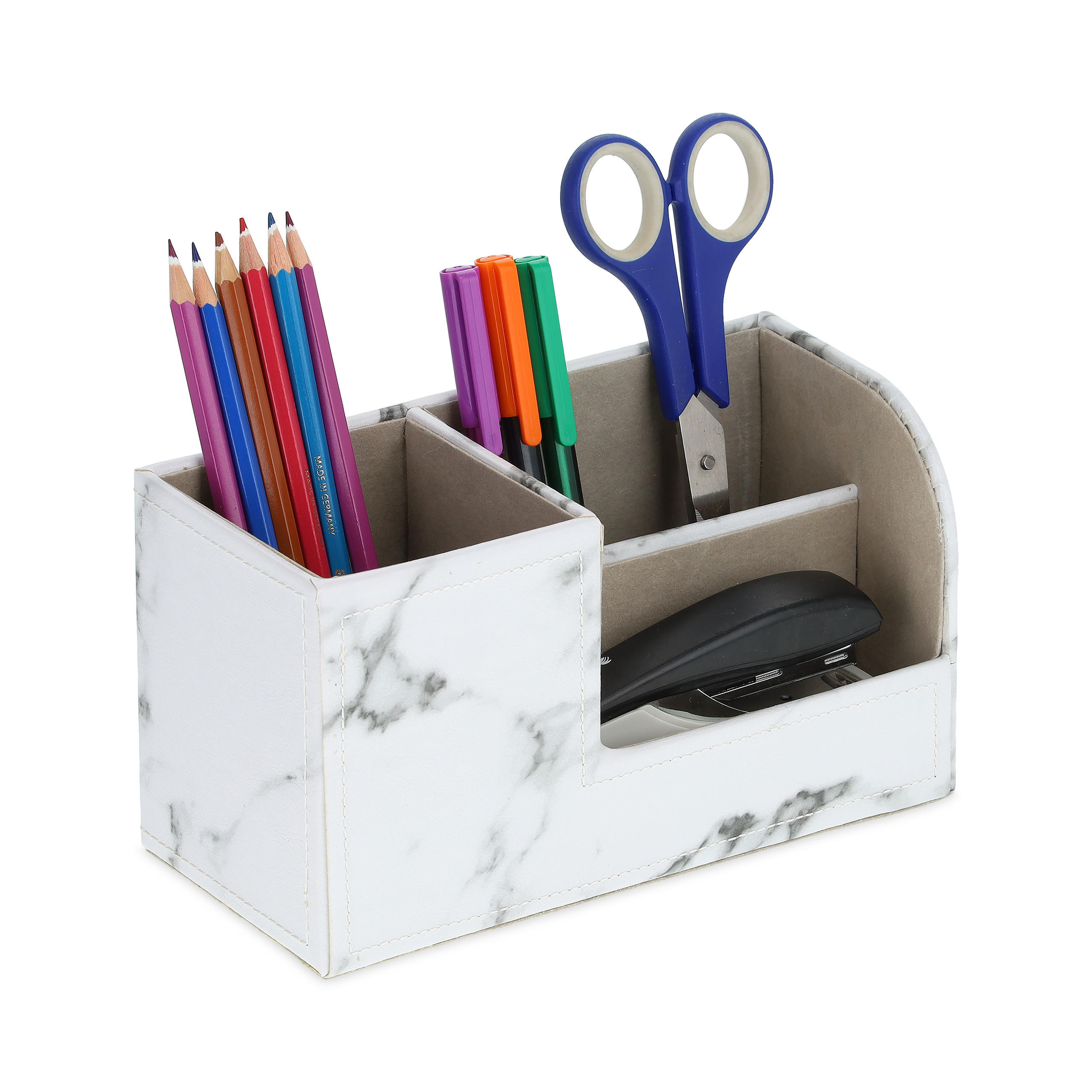 SCHREIBTISCH-ORGANIZER - Multicolor, Holzwerkstoff/Kunststoff (9/20/11cm) - Relaxdays
