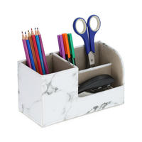 SCHREIBTISCH-ORGANIZER - Multicolor, Holzwerkstoff/Kunststoff (9/20/11cm) - Relaxdays