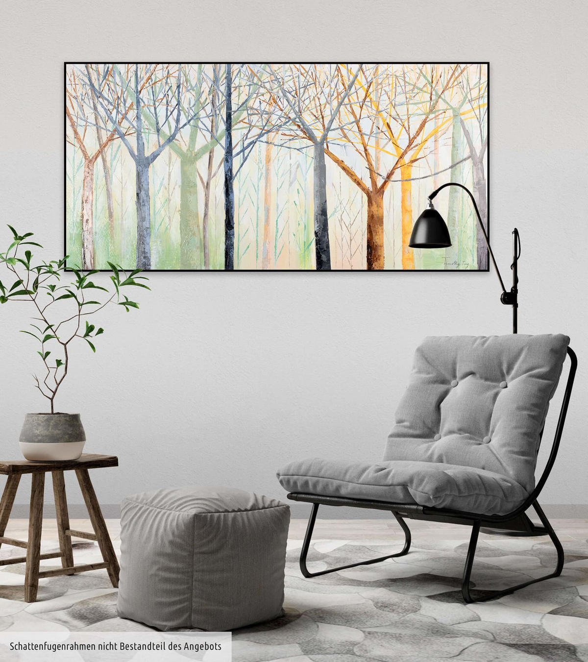 ÖLGEMÄLDE 140/70 cm - Grün, Holz/Textil (140/70cm) - KUNSTLOFT