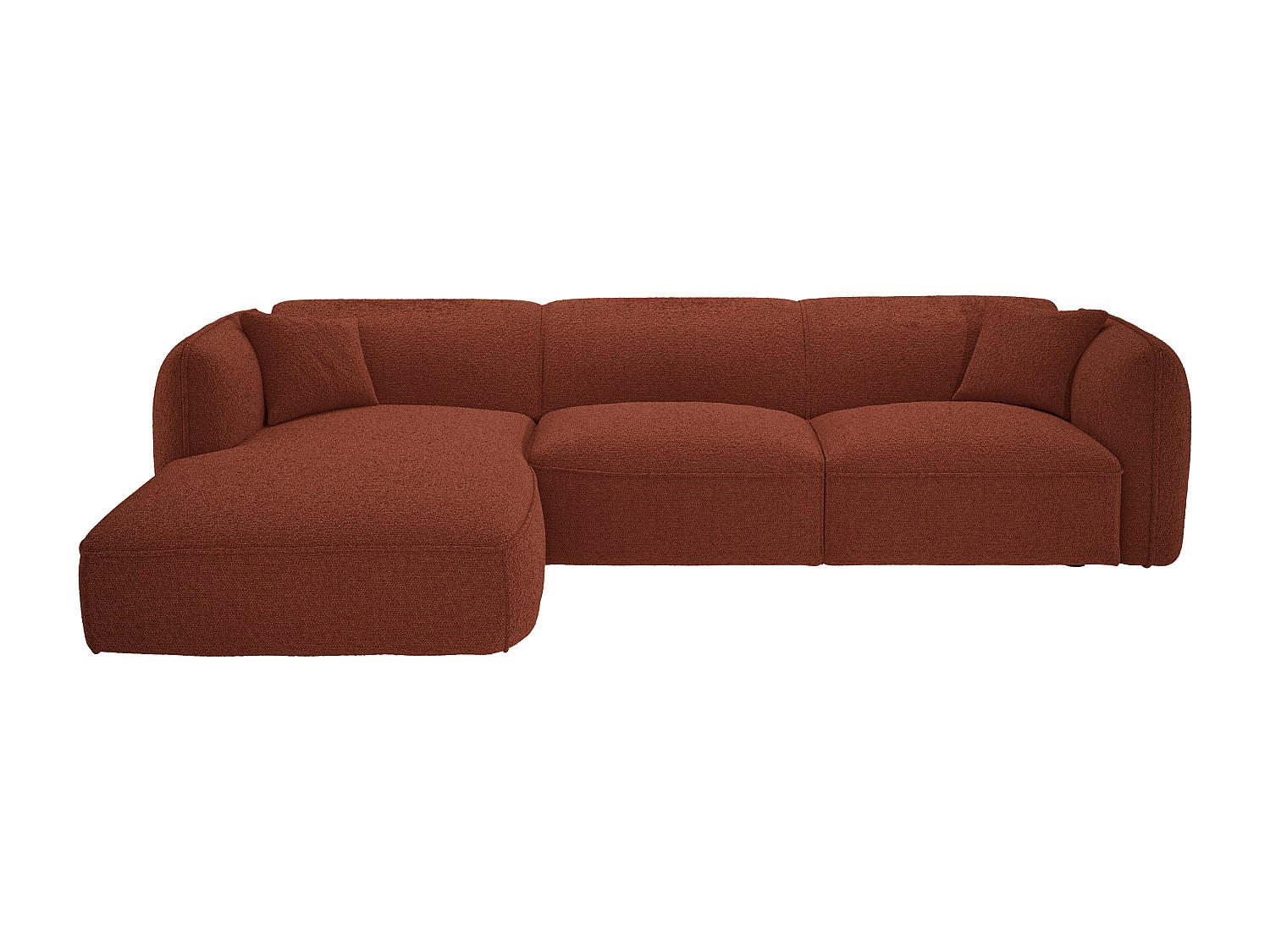 SOFA - 5 Personen - stoff - terracotta Camilio - Terracotta, Textil (272/165cm) - Vente-Unique